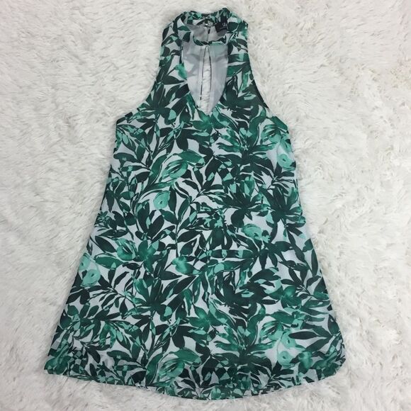 Lulu’s Green Tropical Palm Frond Dress Size XS - Picture 1 of 6